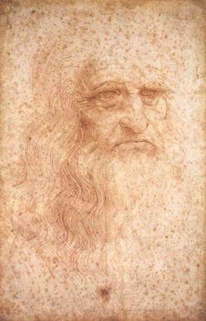Leonardo Da Vinci Tự hoạ (1512) phấn đỏ trên giấy, 33.3 x 21.6 cm